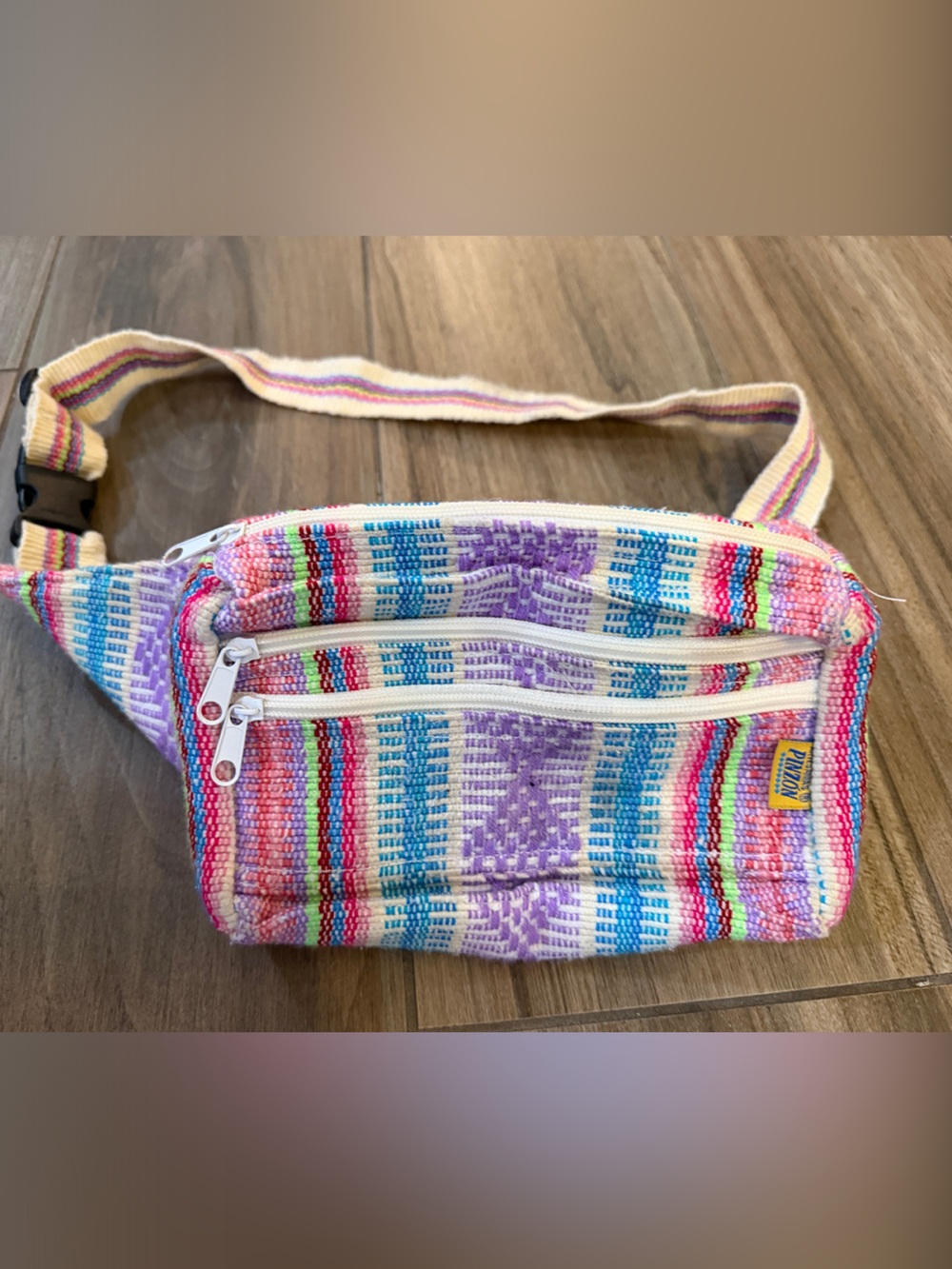 Pinzón Artesanías Boho Stripe Crossbody Bag Belt Bag- Multicolor. Super cute!